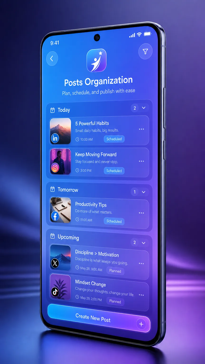 Organized posts